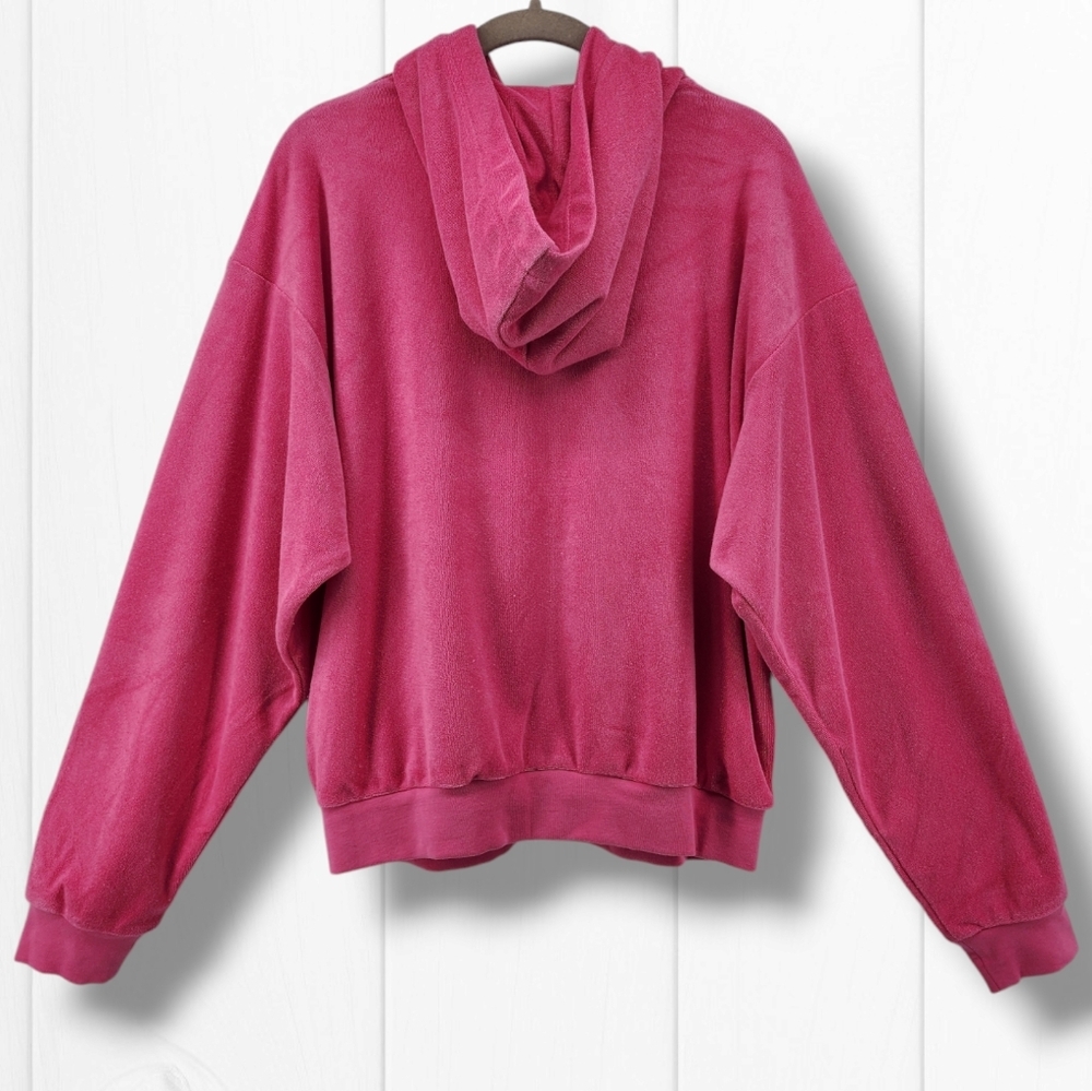 Skims Terry Lounge Pullover Hoodie Watermelon Pink Size Large New - Picture 2 of 9